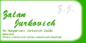 zalan jurkovich business card